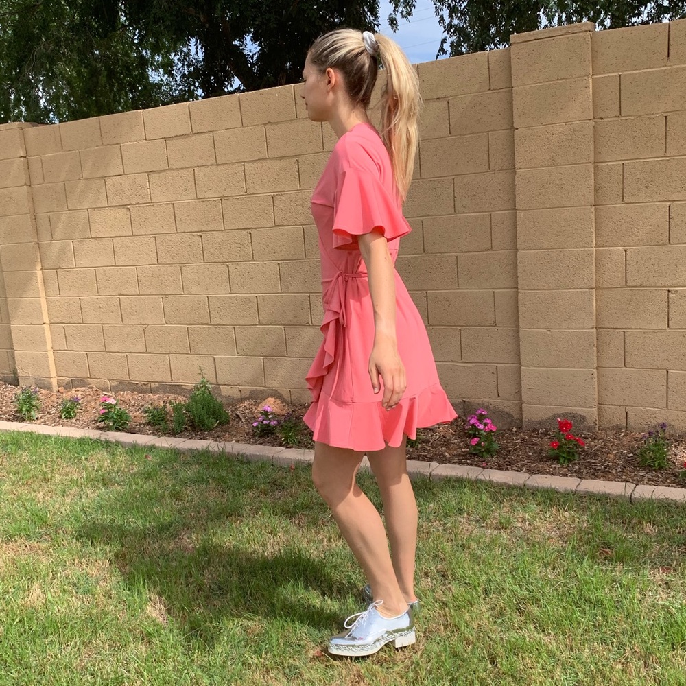Nordstrom Leith Pink Wrap Dress